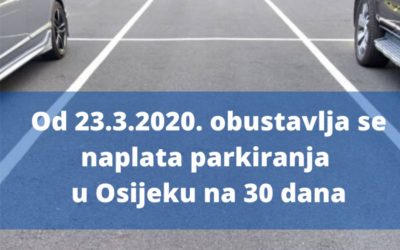 Parking u Osijeku ipak ostaje besplatan na 30 dana