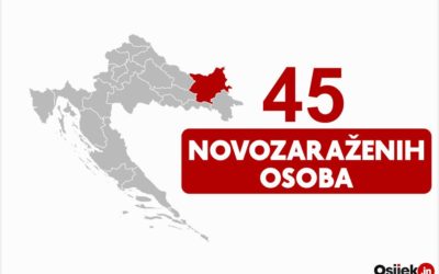 45 novozaraženih osoba u našoj županiji