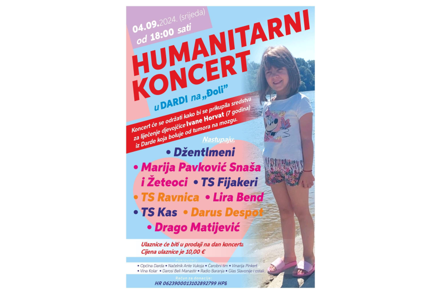 Humanitarni koncert za Ivanu Horvat